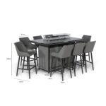 Maze Regal 8 Seat Rectangular Fire Pit Bar Set - Image 8