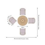 Roma FSC Bar Set 100cm High Table With 4 Deluxe Bar Stools - Image 12