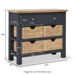 Farro Console Table with Baskets - Image 12