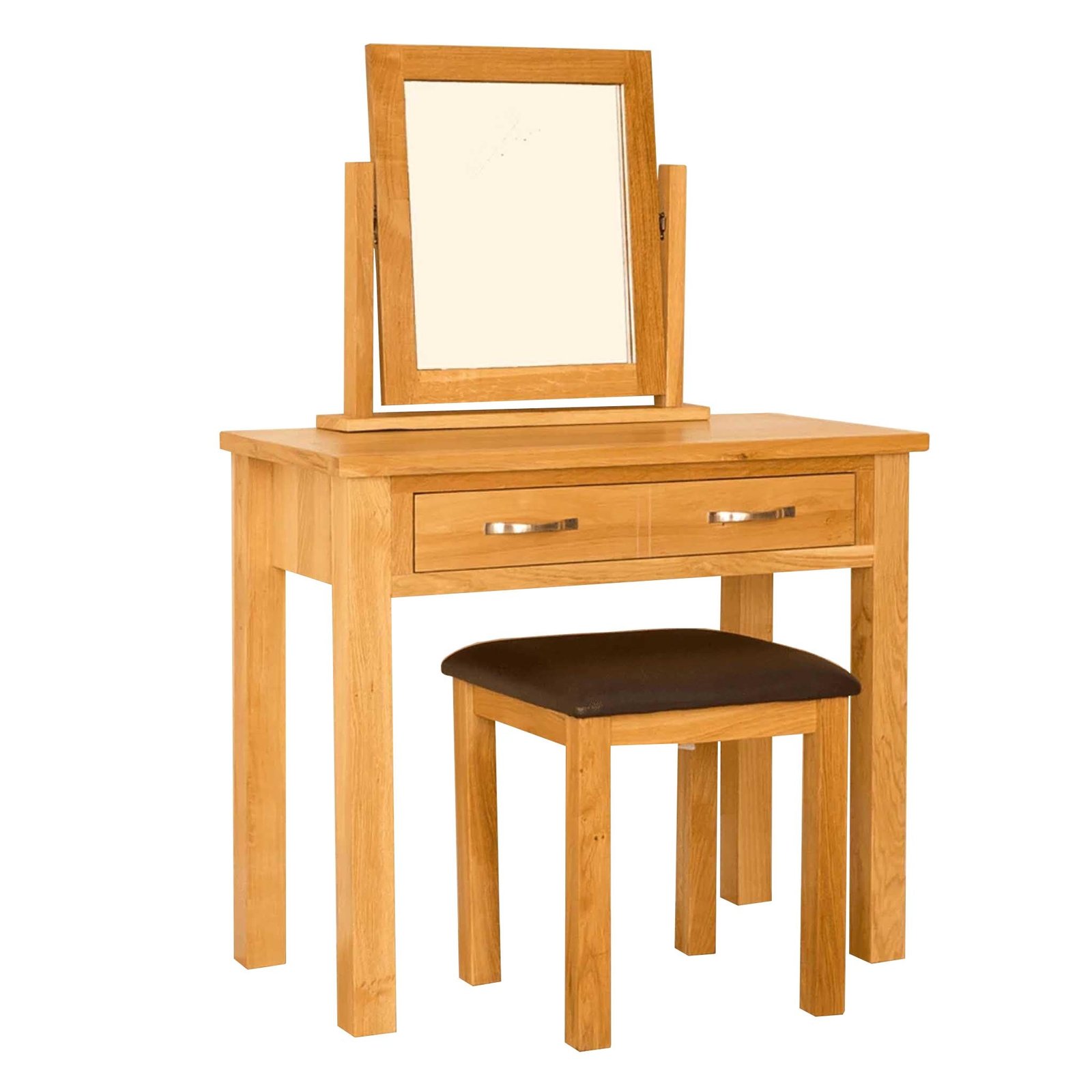 G1982-newlyn-oak-dressing-table-set-roseland-furniture-1_6f2b2d0d-93f7-4ae4-9130-3d20d2ae14d3 Newlyn Oak Dressing Table Set - Image 1