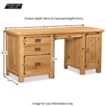 Zelah Oak Large Computer Desk - Image 21