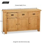 Zelah Oak Large Sideboard - Image 10