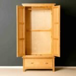 London Oak Double Wardrobe & Drawer - Image 4