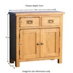 Surrey Oak Mini Sideboard - Image 22