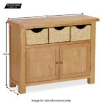 Zelah Oak Sideboard with Baskets - Image 6