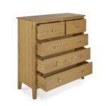 Alba Oak 2 Over 3 Drawer Chest - Image 3