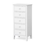 Chester White Tallboy Chest with 5 Drawers - Image 3