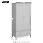 Elgin Grey Double Wardrobe - Image 7
