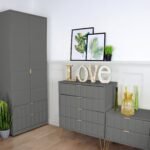 Harlow 2 Drawer Utility Chest with Gold Hairpin Legs - Image 2