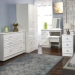 Kinsley White Gloss 2 Door 2 Drawer Wardrobe - Image 2