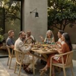Lidia 8 Seater Dining Table Set with Riven Chairs