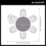 Luna 6 Seater Round Concrete Dining Set with Sol Rattan Dining Chairs - Image 8