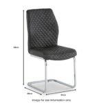 Lewis Faux Leather Quilted Back Dining Chair - Image 10