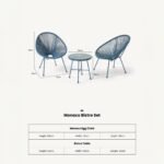 Monaco 2 Seat Egg Chair Bistro Set - Image 9