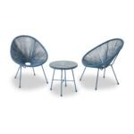 Monaco 2 Seat Egg Chair Bistro Set - Image 5