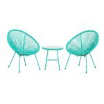 Monaco 2 Seat Egg Chair Bistro Set - Image 23