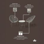 Monaco 2 Seat Egg Chair Bistro Set - Image 29