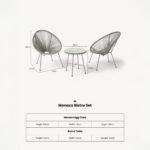 Monaco 2 Seat Egg Chair Bistro Set - Image 30