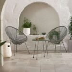 Monaco 2 Seat Egg Chair Bistro Set - Image 10