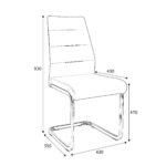 Maela Grey Faux Leather Dining Chair - Image 11