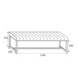 Maelis Grey Faux Leather Dining Bench - Image 8