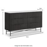 Milo Mango & Marble 6 Drawer Chest - Image 3