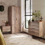 Moreno Rustic Oak 2 Drawer Side Table - Image 4