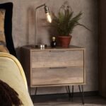 Moreno Rustic Oak 2 Drawer Side Table - Image 2