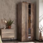 Moreno Rustic Oak 2 Drawer Side Table - Image 3