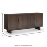 Mylor Oak Large 4 Door Sideboard - Image 12