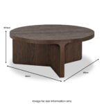 Mylor Oak Round Coffee Table - Image 10