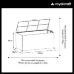 Natural Weave 645L Cushion Storage Box with Gas Lift - Image 13