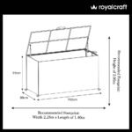 Natural Weave 826L Cushion Storage Box with Gas Lift - Image 10