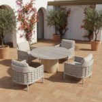 Olma 4 Seater Dining Table Set & Chairs