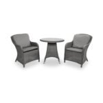 Paris 2 Seat Lux Rattan Bistro Set - Image 3