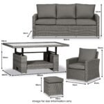 Paris Rattan Seven Seater Deluxe Sofa Dining Set - Image 18