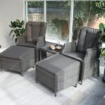 Paris 2 Seater High Back Recliner Comfort Companion Set - Image 4