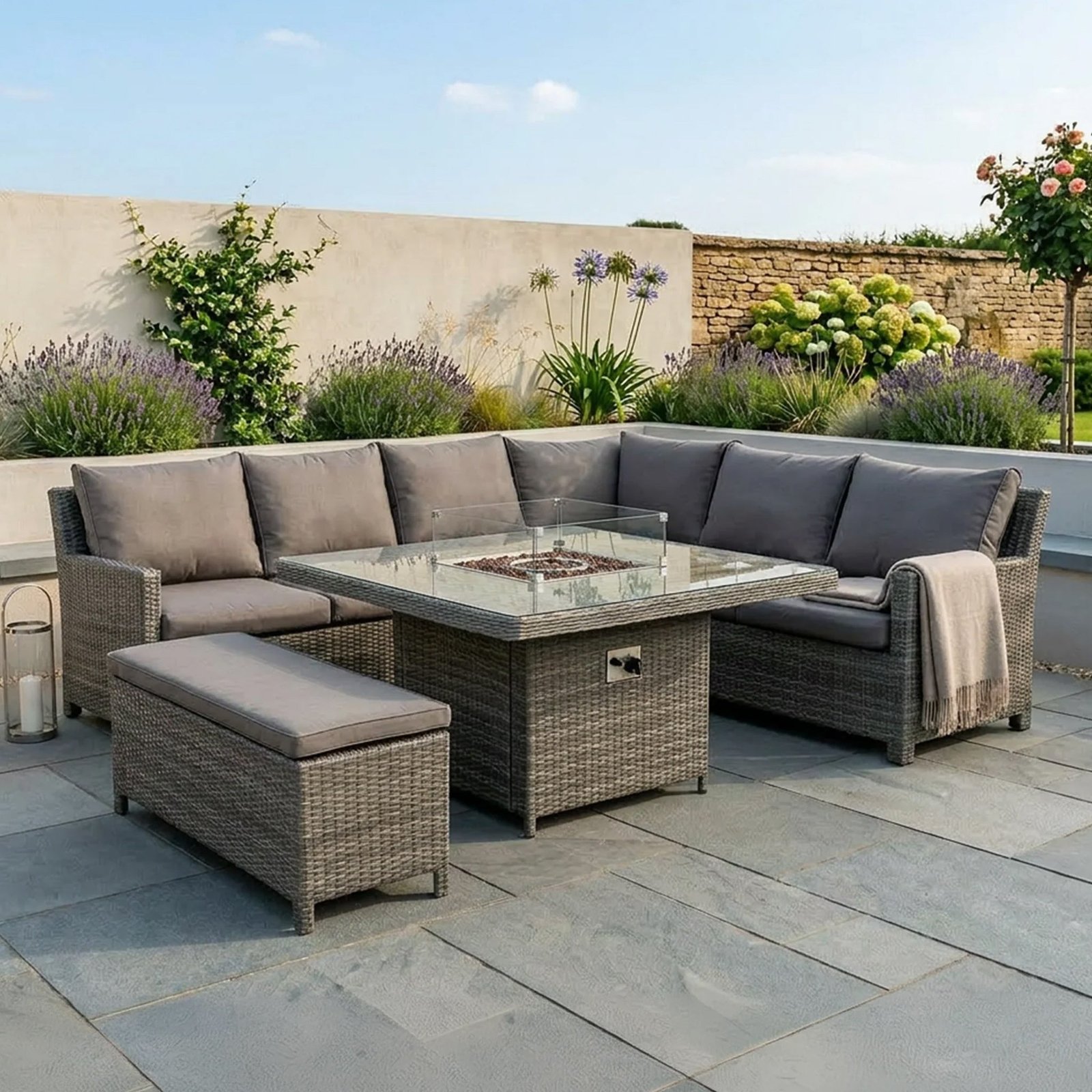 PARIS-120-FP-Paris-120cm-Fire-Pit-Dine-or-Lounge-Rattan-Set-with-Bench-Life1 Paris 120cm Fire Pit Dine or Lounge Rattan Set with Bench - Image 1