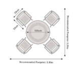 Porto 4 Seater Round Dining Set - Image 18