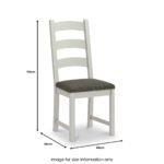 Penzance Stone Grey Ladder Back Dining Chair - Image 4