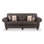Ashford Faux Leather 4 Seater Sofa - Image 4