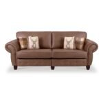 Ashford Faux Leather 4 Seater Sofa - Image 3