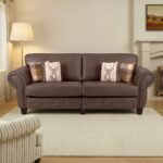 Ashford Faux Leather 4 Seater Sofa - Image 2