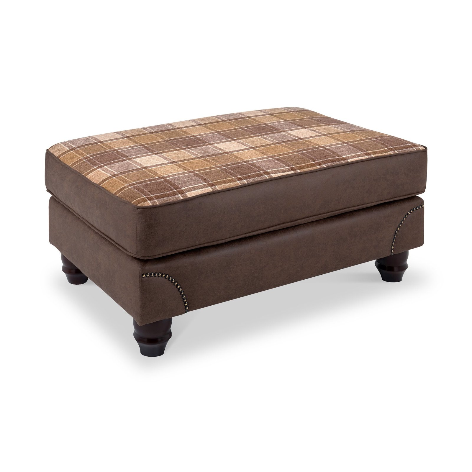 RF001-131-Ashford-Footstool-Arizona-Mahogany-Angle1 Ashford Faux Leather Footstool - Image 1