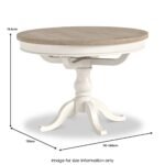 Bramley 110-140cm Extendable Round Dining Table - Image 3
