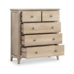Celine Washed Oak XL 2 Over 3 Drawer Chest - Image 4