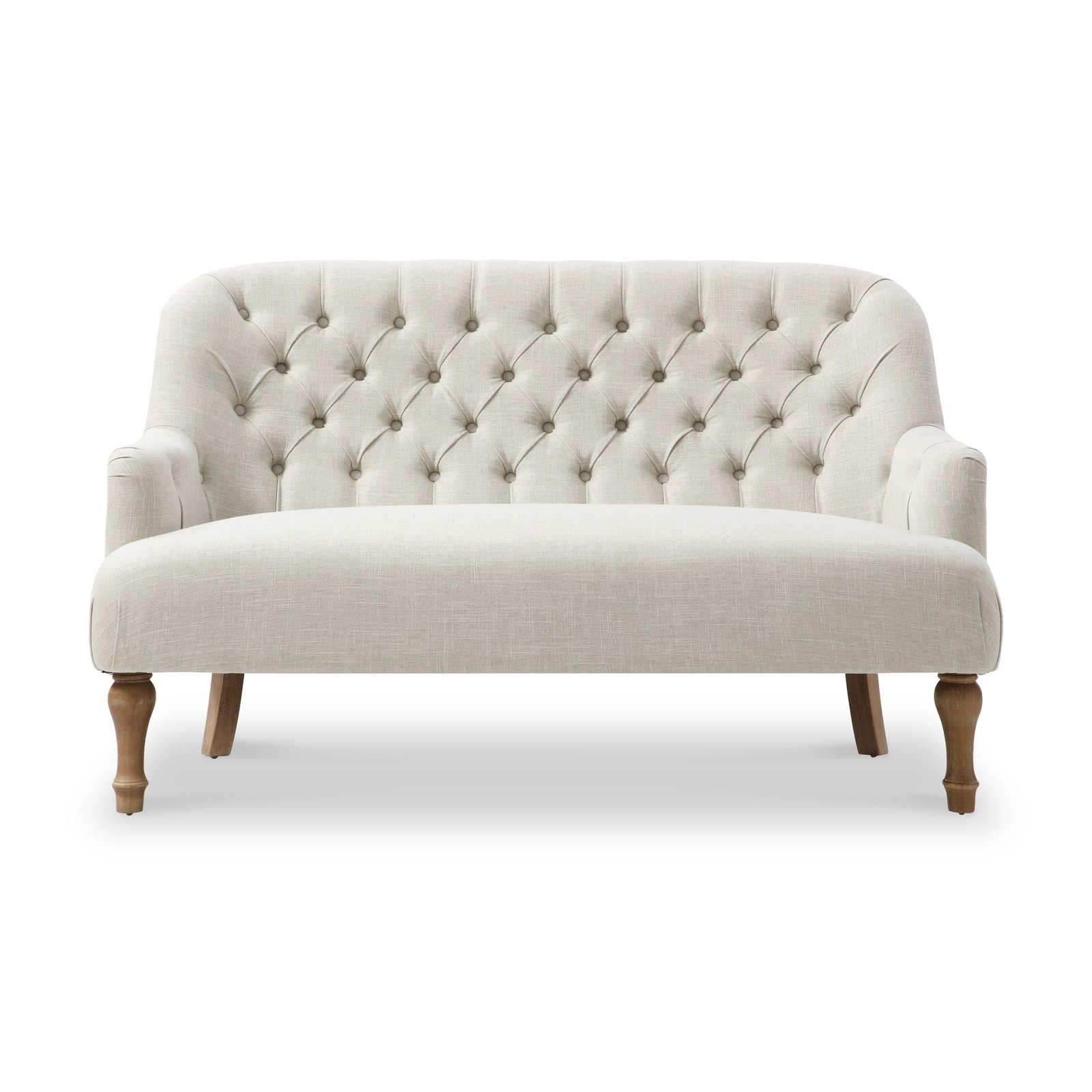 RF19224-Bianca-Cream-Linen-2-Seater-Sofa-Front1 Bianca Linen 2 Seater Sofa - Image 1
