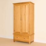 Newlyn Oak Double Wardrobe with Drawer - Image 4