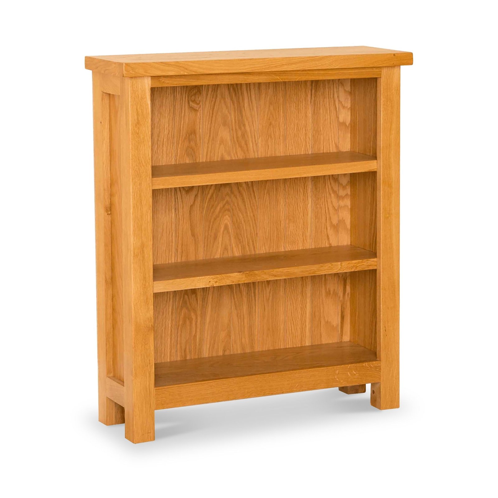 RF1991KD-Newlyn-Oak-Small-Bookcase-Angle1 Newlyn Oak Small Bookcase - Image 1