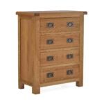 Zelah Oak 4 Drawer Chest